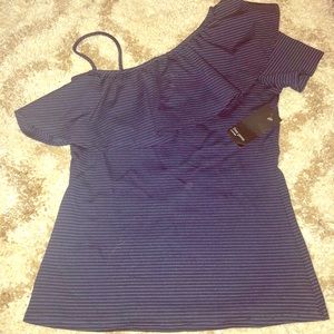 Free Press Navy Blue, with white stripes top